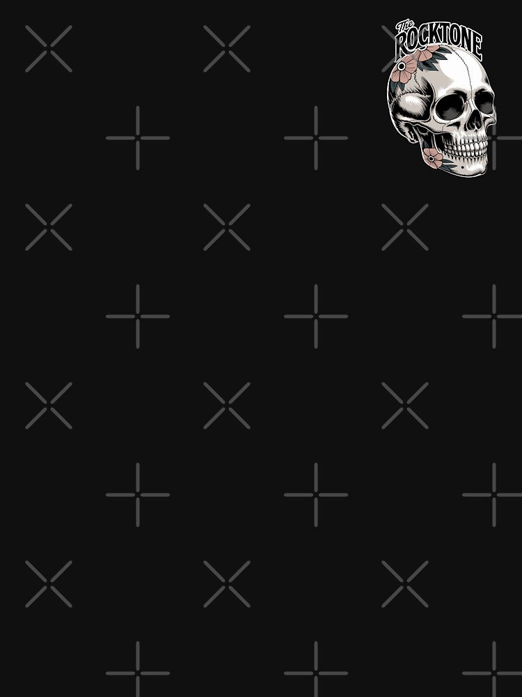 Floral Skull Tattoo Style Rock Graphic by RockToneShop T-Shirts, Hoodie, Sweatshirt | BlankRebels.com (Image 3)