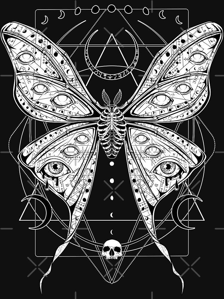 Macabre Luna Moth by vonKowen T-Shirts, Hoodie, Sweatshirt | BlankRebels.com (Image 3)