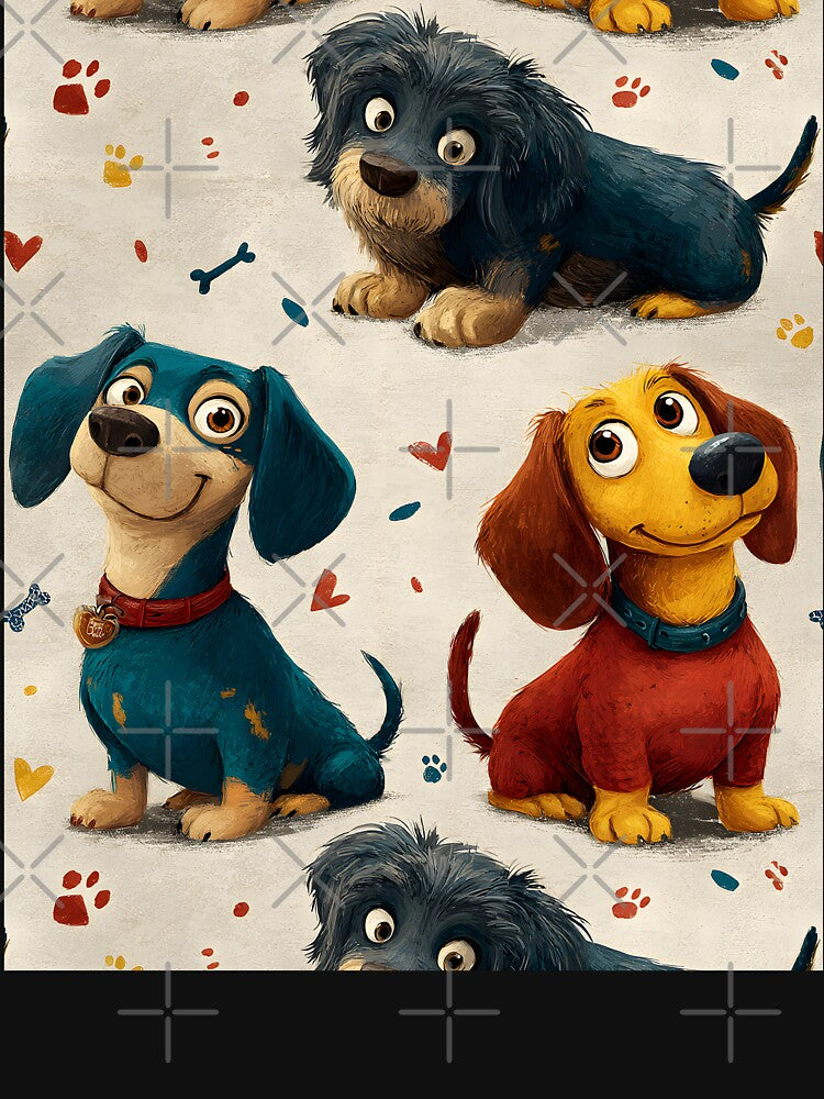 Cute Dachshunds Funny Dog Lover Vintage Pattern by SecretDicer T-Shirts, Hoodie, Sweatshirt | BlankRebels.com (Image 3)