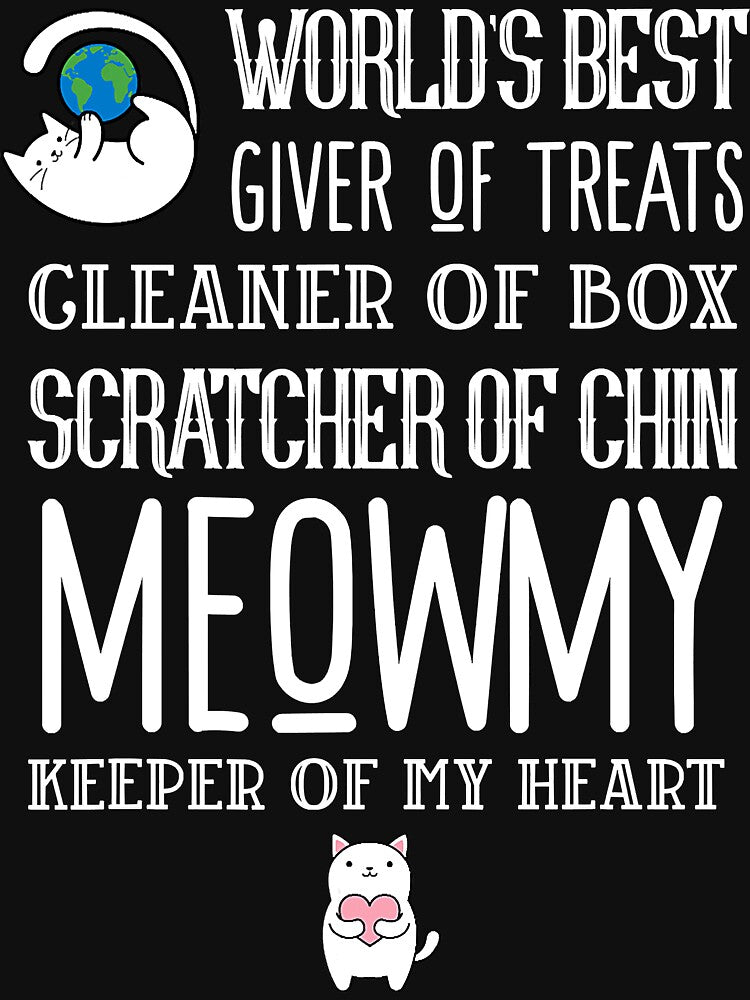 World's Best Meowmy  Funny Cat Mom Design T-Shirt by traceyk3cch Hoodie, Sweatshirt | BlankRebels.com (Image 3)
