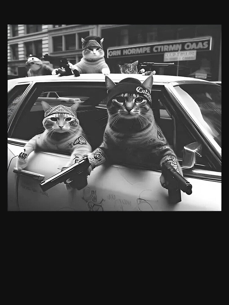 Vintage Cat Gang Funny by Tanjaberto T-Shirts, Hoodie, Sweatshirt | BlankRebels.com (Image 3)