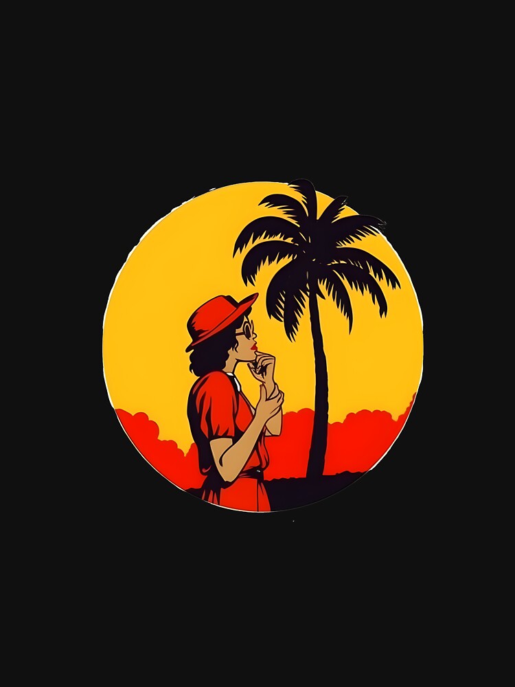 Sunset Serenade - Pop Art Palm Woman by UrsaStick