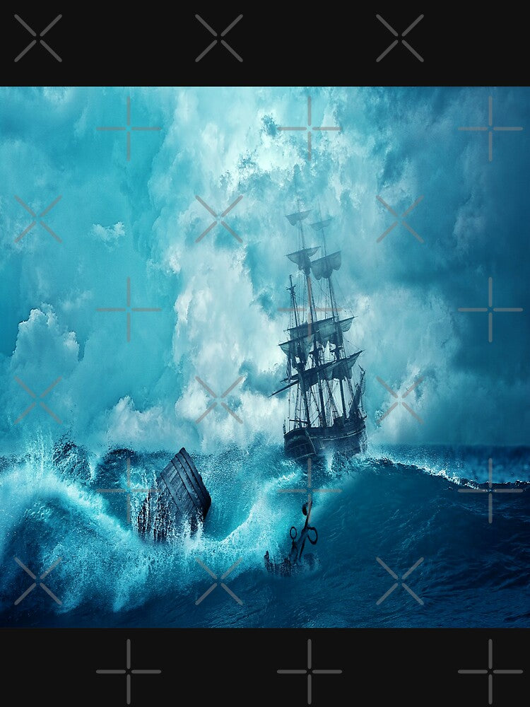 Copy of Blue Ocean storm ship by MousaObaid T-Shirts, Hoodie, Sweatshirt | BlankRebels.com (Image 3)