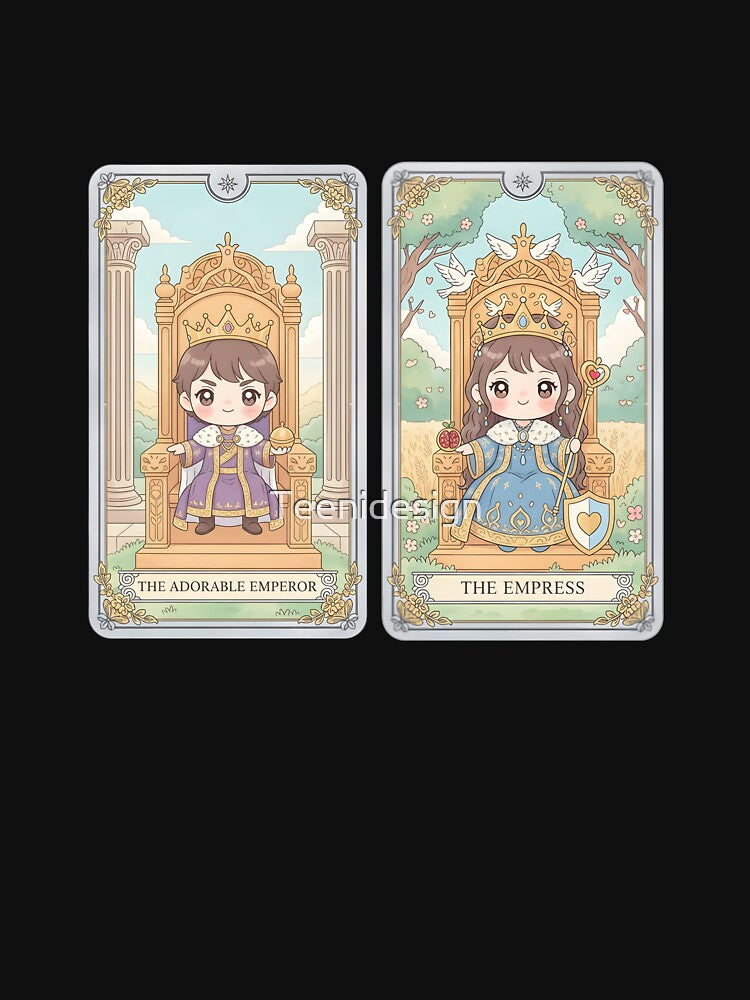 Cute Emperor Tarot Card Illustration. by Teenidesign T-Shirts, Hoodie, Sweatshirt | BlankRebels.com (Image 3)