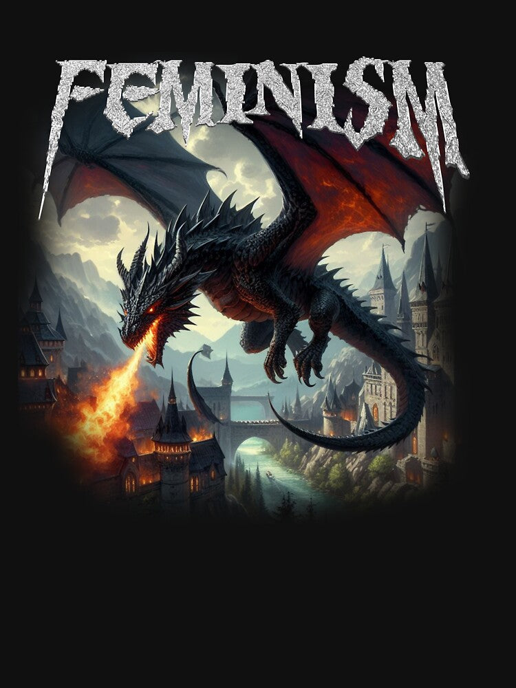 Feminism Dragon Vintage 90s Style, Dragon Lover by Ariana De Amicis T-Shirts, Hoodie, Sweatshirt | BlankRebels.com (Image 3)