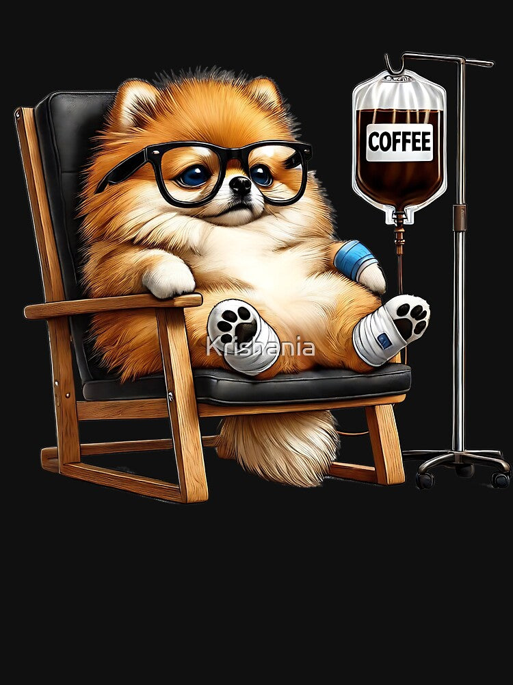 Funny Pomeranian Coffee Drink Dog Lover Kimberley King Art King Art T-Shirts, Hoodie, Sweatshirt