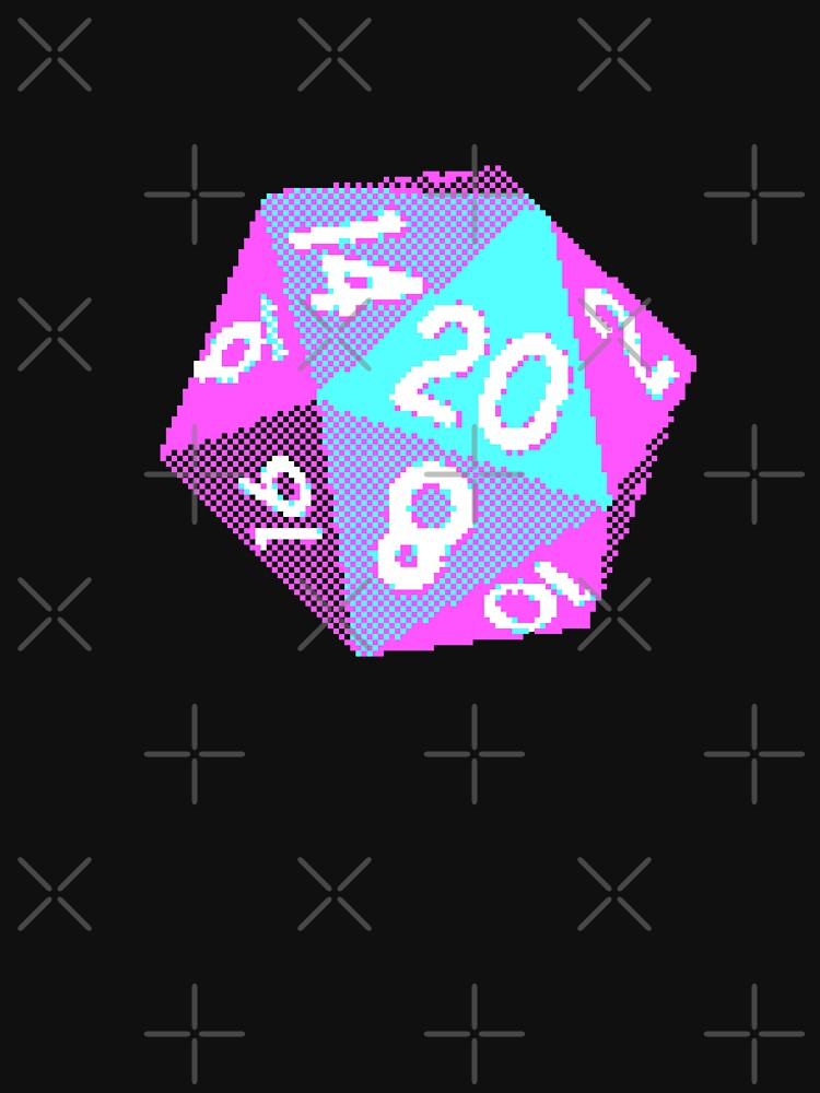 8Bit Vaporwave D20 Dice T-Shirts, Hoodie, Sweatshirt