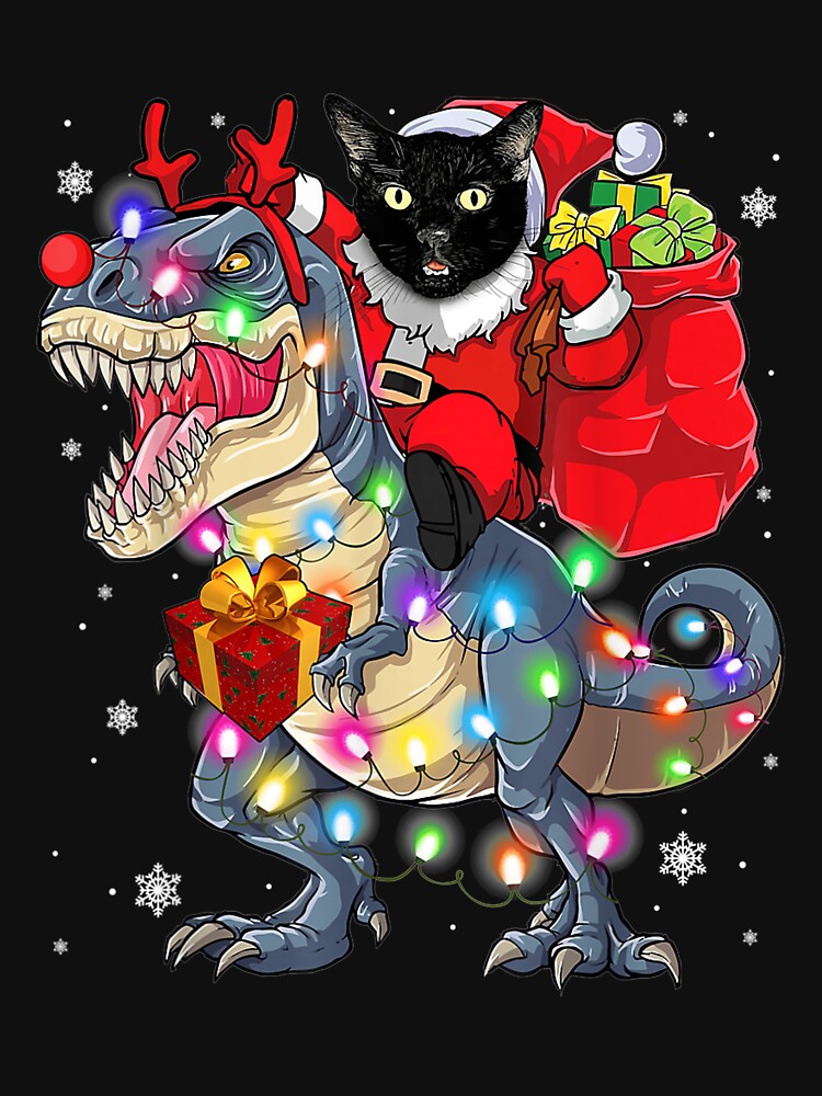 Cat Riding A Dinosaur T Rex Christmas Gifts by Salakjit T-Shirts, Hoodie, Sweatshirt | BlankRebels.com (Image 3)