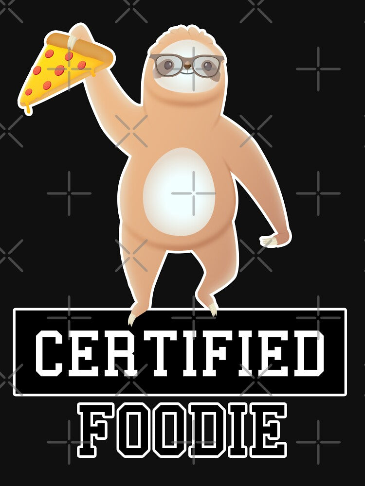 Certified Foodie - Sloth With Delicious Pizza by Branjos T-Shirts, Hoodie, Sweatshirt | BlankRebels.com (Image 3)