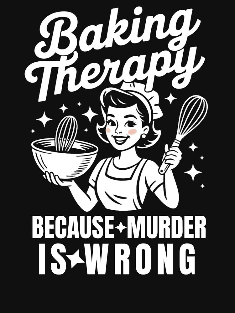 Vintage Kawaii Baker Shirt Sarcastic Stress Baking Quote Top Cute 50s Housewife Aesthetic Manga Girl Whisking... (Image 3)