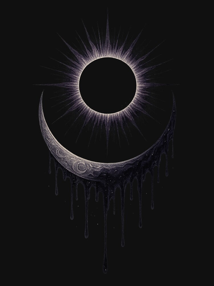 Dark Eclipse Moon – Gothic Celestial Lunar Symbol Art by Mouraludia T-Shirts, Hoodie, Sweatshirt | BlankRebels.com (Image 3)