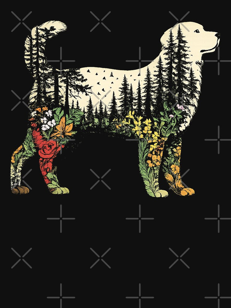 Boho Dog Plants Nature Trees Wild Flowers T-Shirts, Hoodie, Sweatshirt