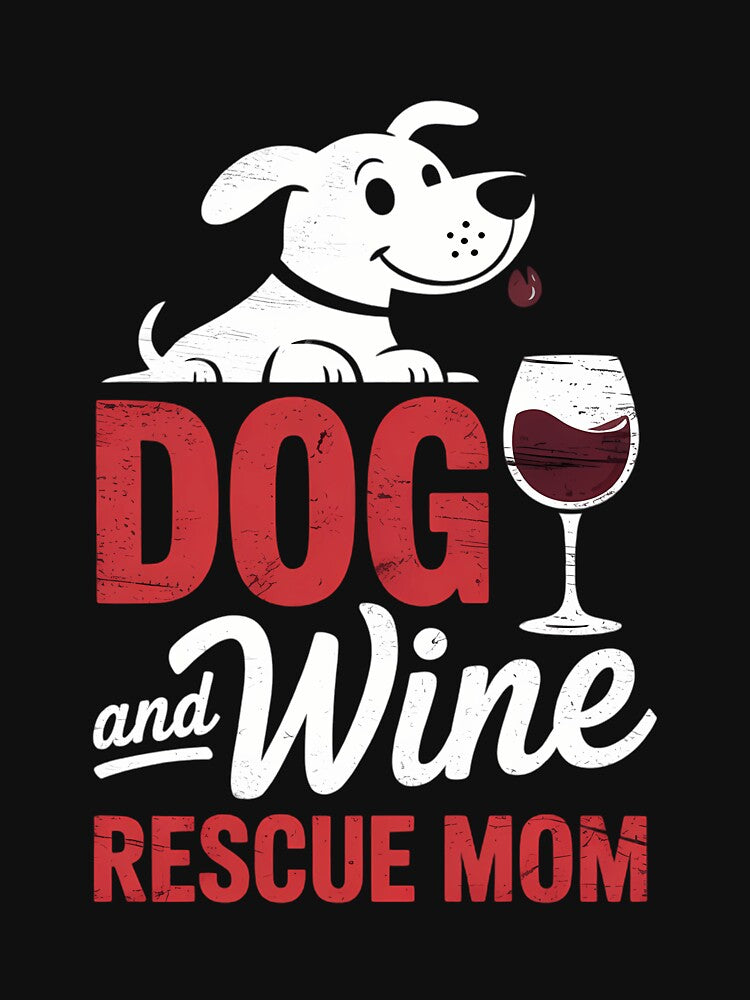 Dog And Wine Mothers-Day Rescue Mom Drinking Mama Mommy by DentistLegal T-Shirts, Hoodie, Sweatshirt (Image 3)