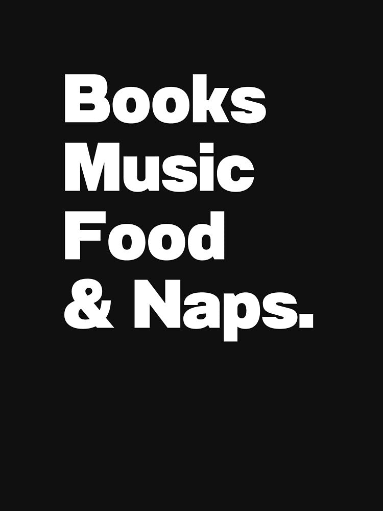 Books Music Food & Naps by IntrovertWorld T-Shirts, Hoodie, Sweatshirt | BlankRebels.com (Image 3)