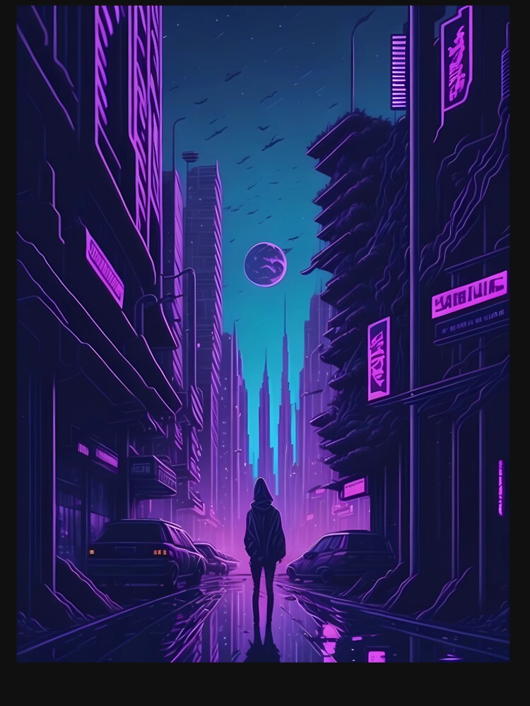 Vaporwave City in Purple by avis-aesthetic T-Shirts, Hoodie, Sweatshirt | BlankRebels.com (Image 2)