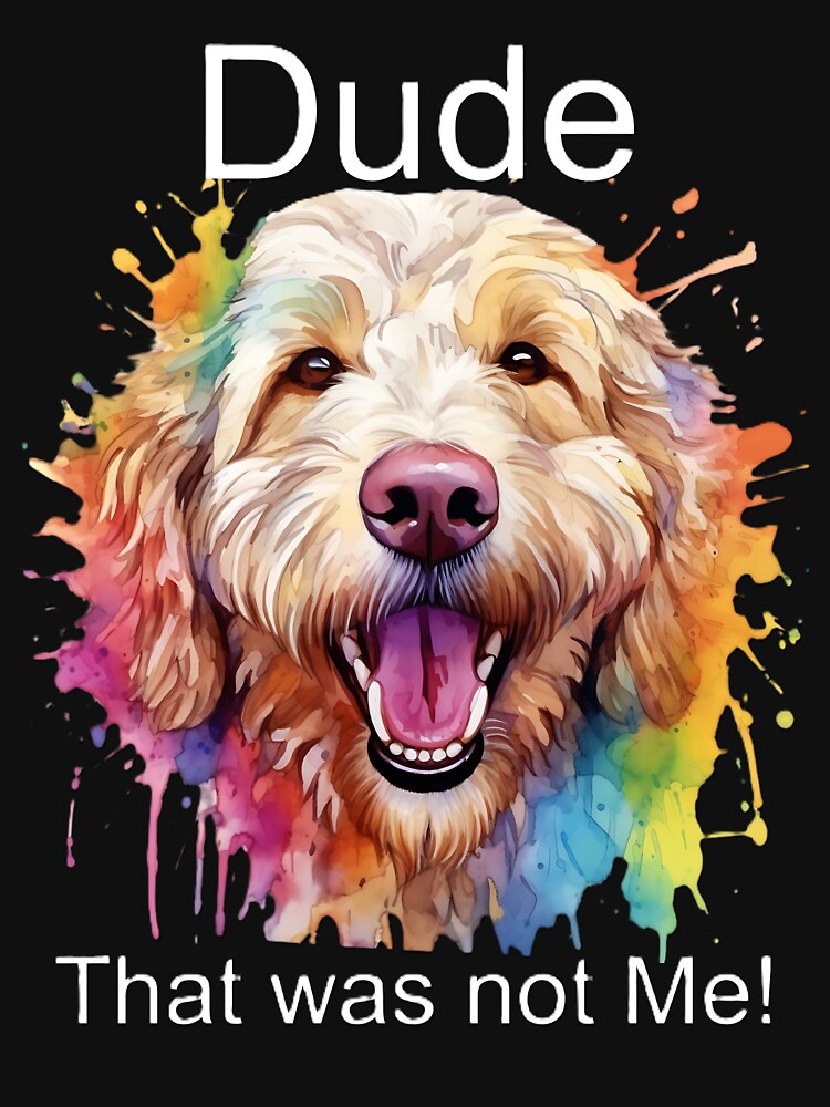 Funny Painted Dog Golden Doodle Comedy T-Shirt Tee by FunnyTeeShirtuk Hoodie, Sweatshirt | BlankRebels.com (Image 3)