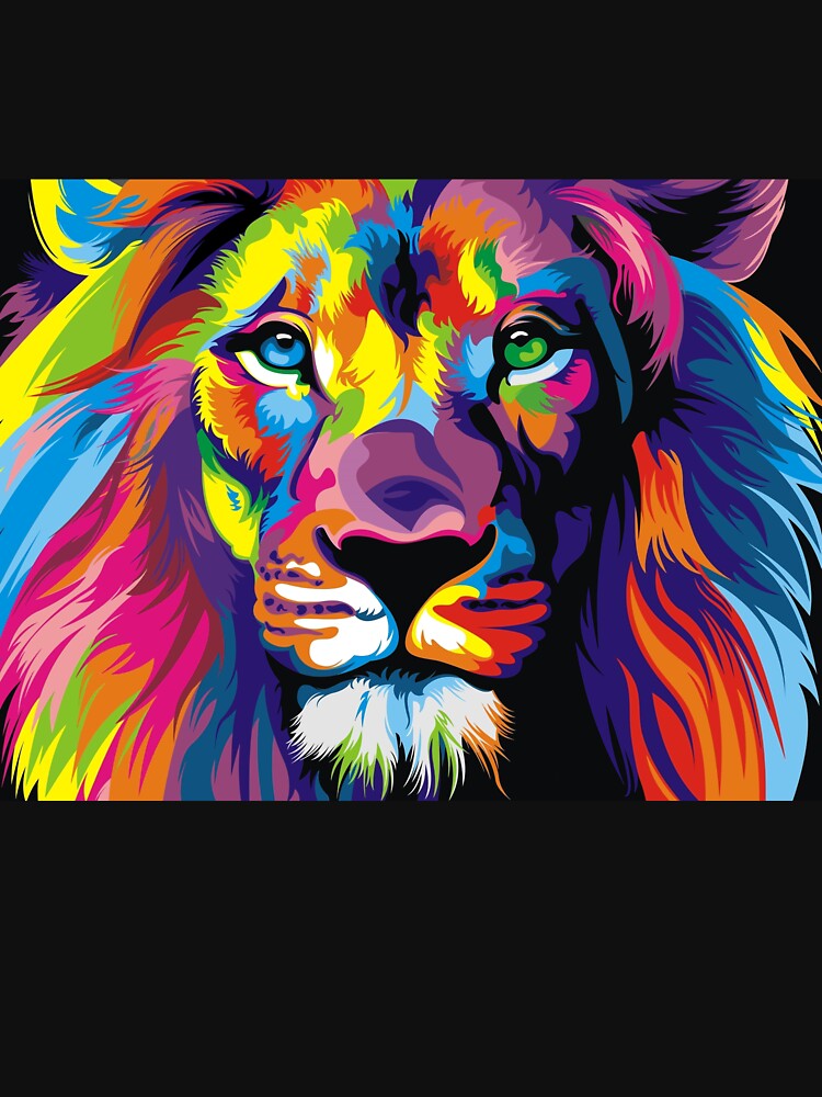 Banksy Rainbow Lion Graffiti Pop Art Painting by bufumofo T-Shirts, Hoodie, Sweatshirt | BlankRebels.com (Image 3)