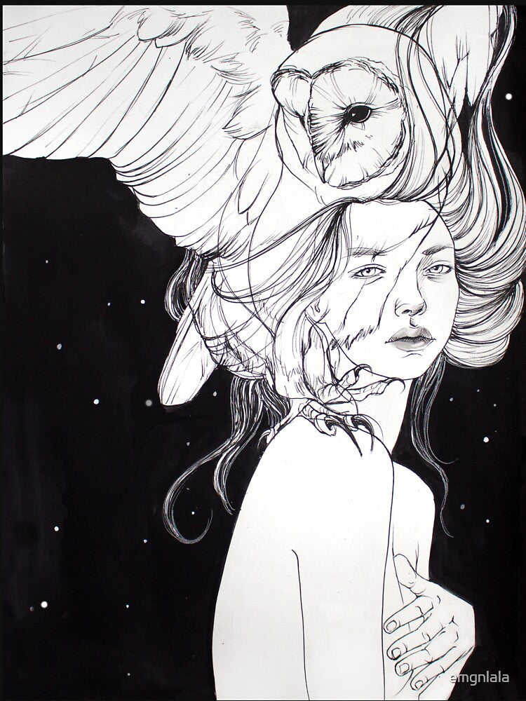 Owl Familiar (Night Watch) by emgnlala T-Shirts, Hoodie, Sweatshirt | BlankRebels.com (Image 3)