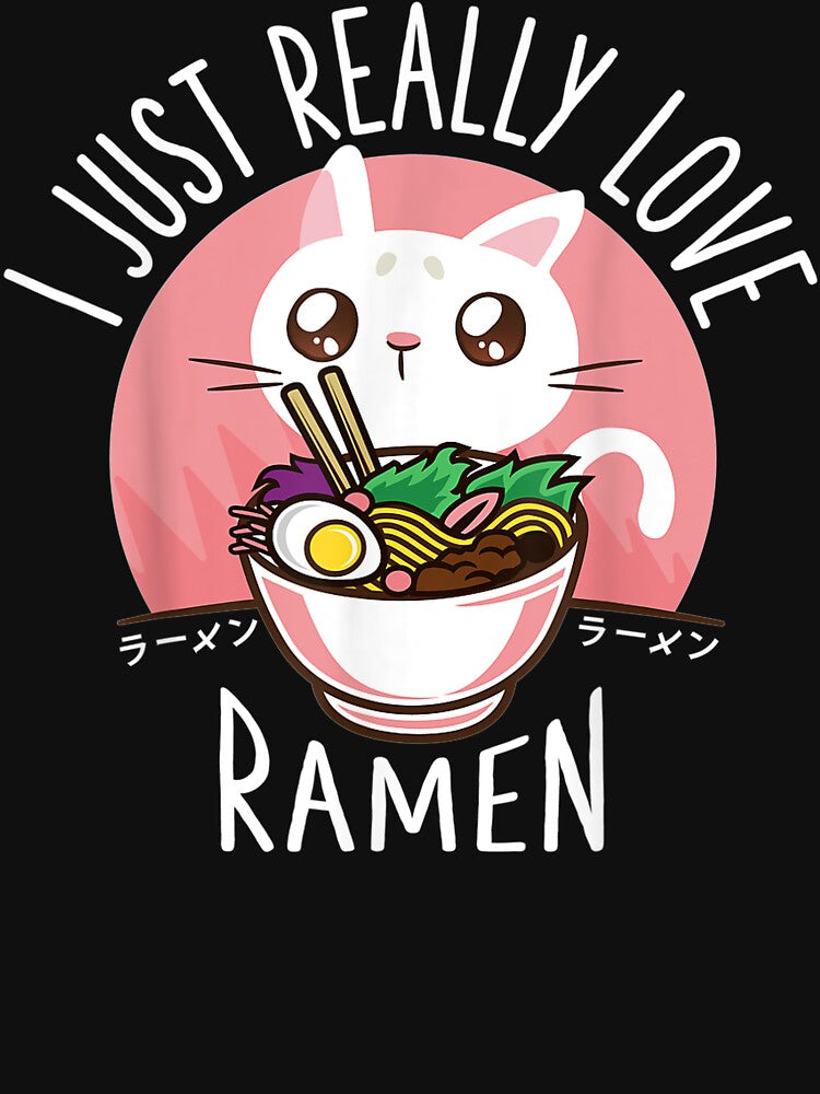 Love Ramen Japanese Noodles Kawaii Anime Cat Gifts by MytressArts T-Shirts, Hoodie, Sweatshirt | BlankRebels.com (Image 3)