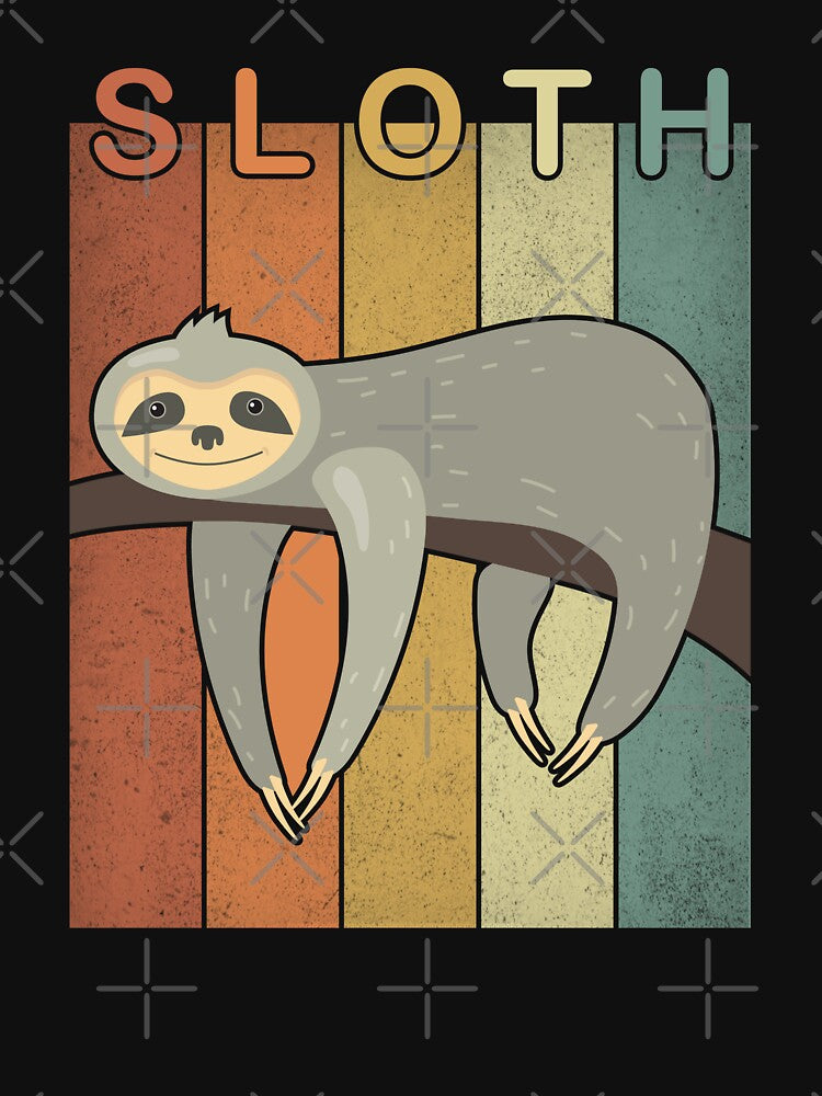 cute colorful vintage sloth-funny animals typography by Hartics T-Shirts, Hoodie, Sweatshirt | BlankRebels.com (Image 3)