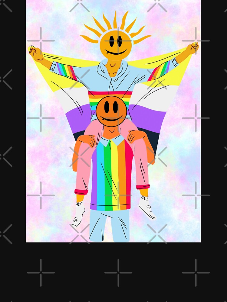 PRIDE SMILEY FACE COUPLE TIE DYE by SummerSurfClub T-Shirts, Hoodie, Sweatshirt | BlankRebels.com (Image 3)