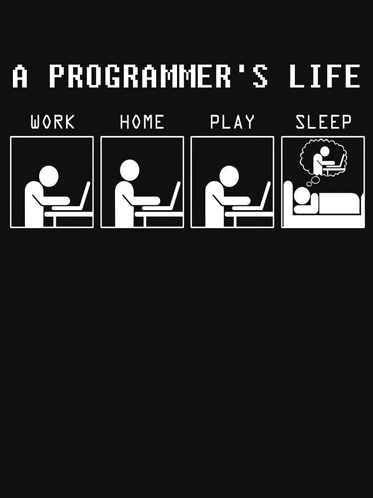 A Programmer's Life Work Home Play Sleep by ktmaem