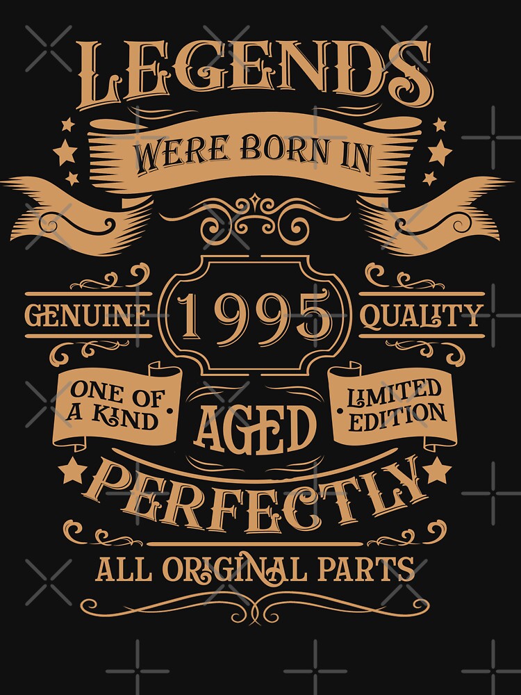 Born in 1995 vintage 30th birthday by Alexaltay T-Shirts, Hoodie, Sweatshirt | BlankRebels.com (Image 2)