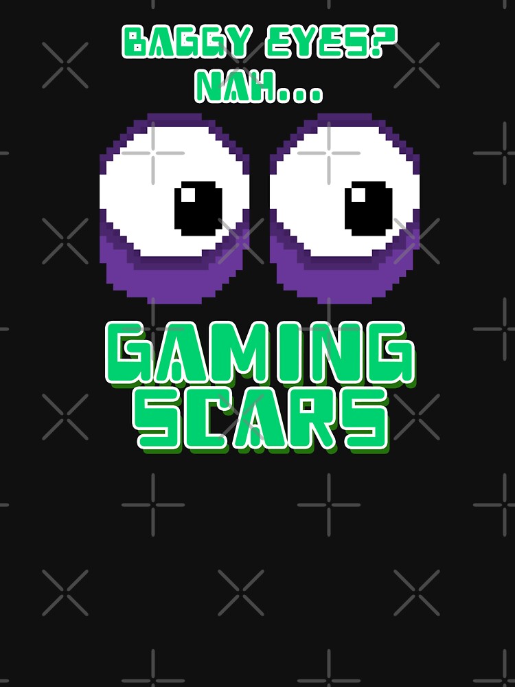baggy eyes gaming scars pixel art by JoseloRochaArt T-Shirts, Hoodie, Sweatshirt | BlankRebels.com (Image 3)