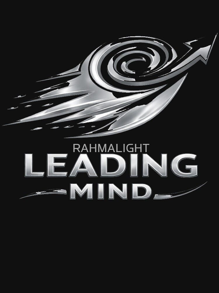 Leading Mind – Minimal Silver Abstract Leadership Typography Design by RAHMALIGHT T-Shirts, Hoodie, Sweatshirt (Image 3)
