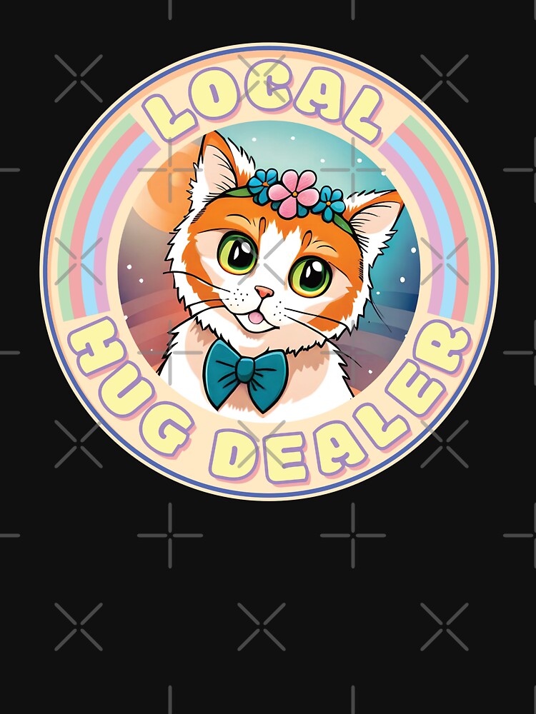Local Hug Dealer - Cute Cat Pastel Colors for Cat Lovers Ver3 by thecatcouch T-Shirts, Hoodie, Sweatshirt (Image 3)