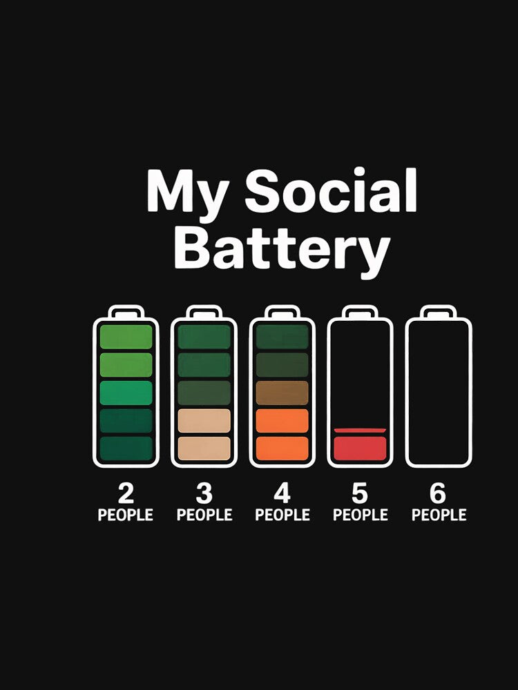 My Social Battery Low Energy Anti Social Introvert by CareTopping T-Shirts, Hoodie, Sweatshirt | BlankRebels.com (Image 3)