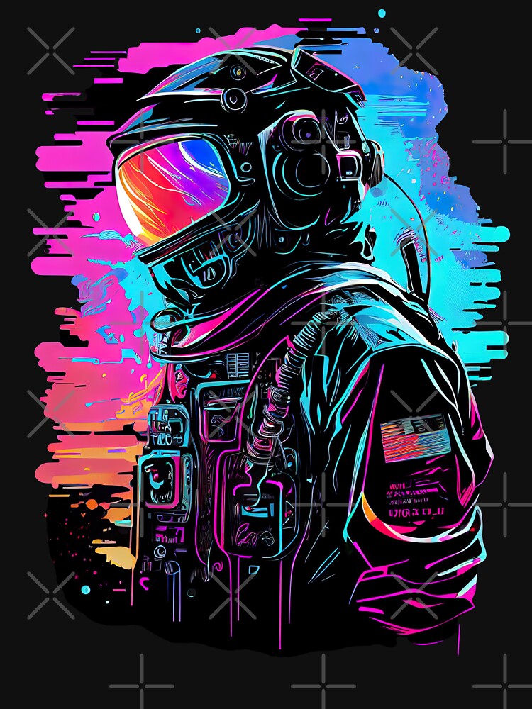 Synthwave Retrowave Astronaut Retro Graphic by SpookshowDesign