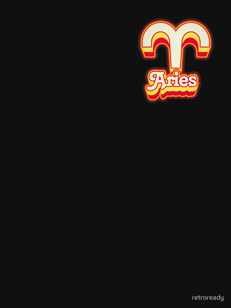 Aries | Retro Horoscope Symbol by retroready T-Shirts, Hoodie, Sweatshirt | BlankRebels.com (Image 3)