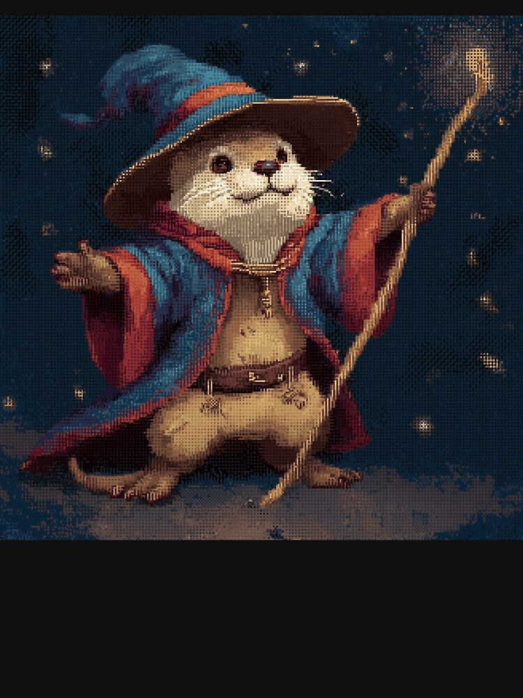 Otter Wizard Pixel Art by Kaos-Bit