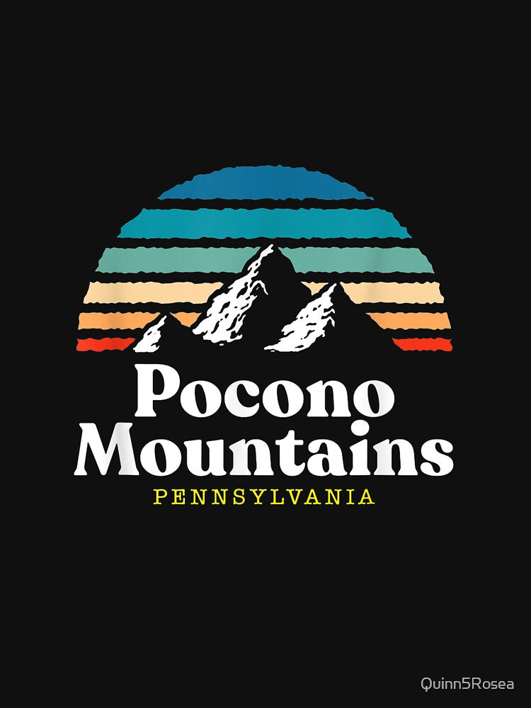 Pocono Mountains, Pennsylvania USA Ski Resort 1980s Retro by Quinn5Rosea T-Shirts, Hoodie, Sweatshirt (Image 3)