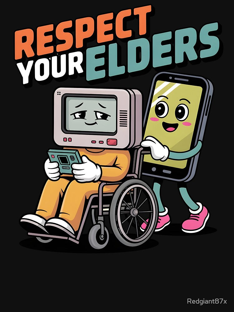 Respect Your Elders Gaming Control Retro – Retro Gamer 80s 90s Style by Redgiant87x T-Shirts, Hoodie, Sweatshirt (Image 3)