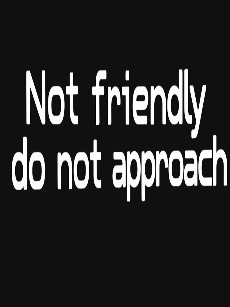 Not Friendly Do Not Approach Not Friendly Introvert by genkihikki T-Shirts, Hoodie, Sweatshirt | BlankRebels.com (Image 3)