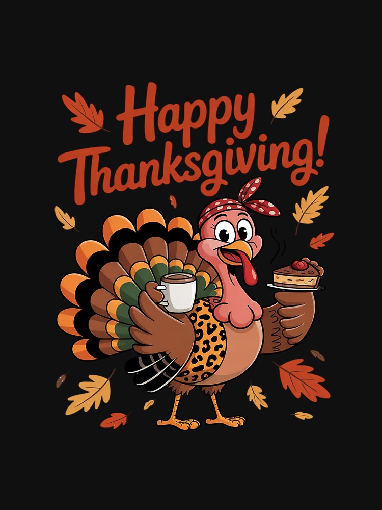Turkey Drinking Ice Coffee Bow Thanksgiving Women Turkey Day3 by MythWoot T-Shirts, Hoodie, Sweatshirt (Image 3)
