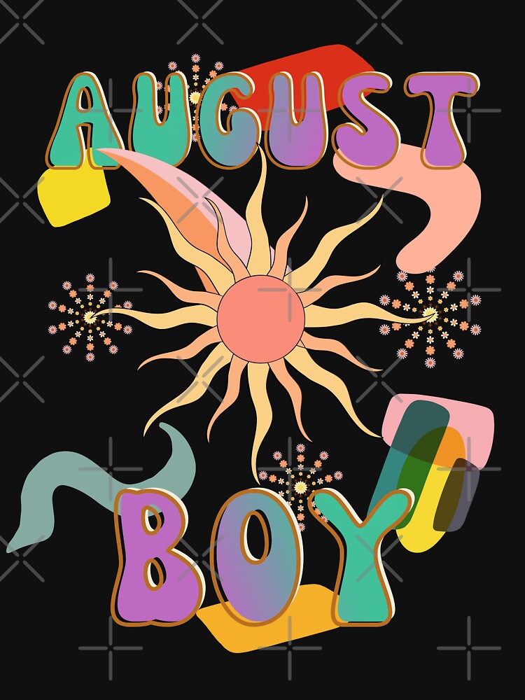 Retro August Boy Vintage Design by my-green-gecko T-Shirts, Hoodie, Sweatshirt | BlankRebels.com (Image 3)