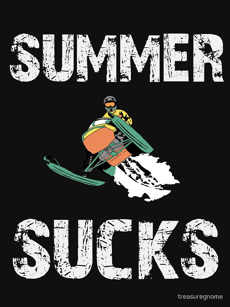 Summer Sucks Funny Snowmobiling by treasuregnome T-Shirts, Hoodie, Sweatshirt | BlankRebels.com (Image 3)