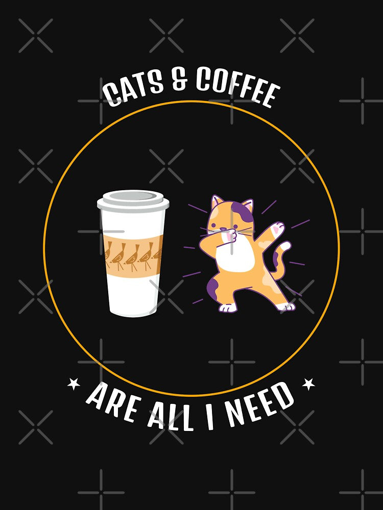 Cats & Coffee Are All I Need by NiftyTees T-Shirts, Hoodie, Sweatshirt | BlankRebels.com (Image 3)