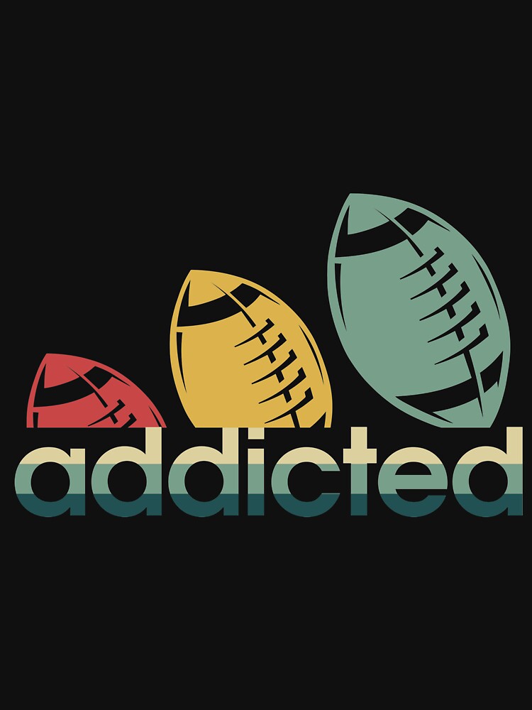 Football addicted vintage by CactusDesigns68 T-Shirts, Hoodie, Sweatshirt | BlankRebels.com (Image 3)