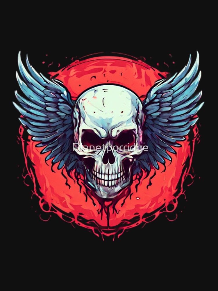 Skull with Wings by Planetporridge T-Shirts, Hoodie, Sweatshirt | BlankRebels.com (Image 3)
