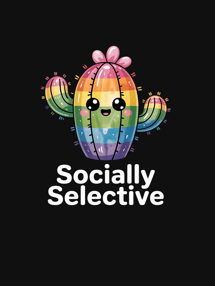 Socially Selective Funny Introvert Cactus by GasVille T-Shirts, Hoodie, Sweatshirt | BlankRebels.com (Image 3)