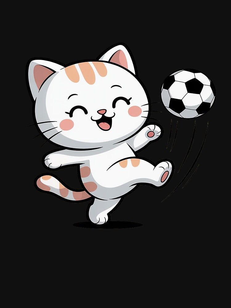 Soccer Kawaii Cat Drawing. Cute Animal by countntenov