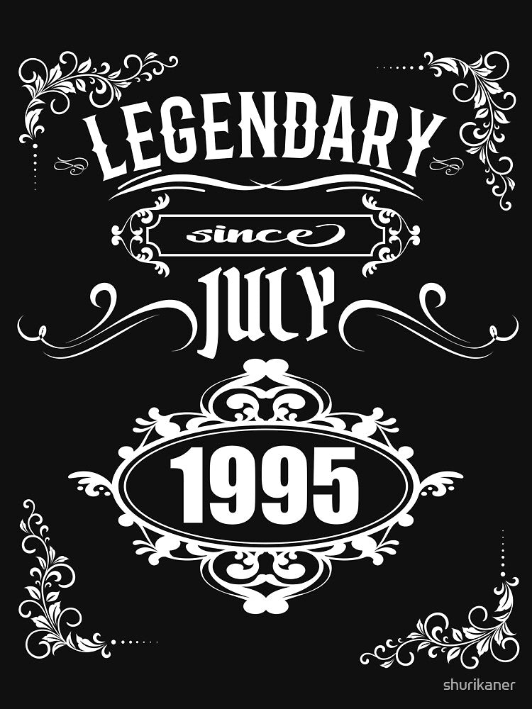 25th birthday gift retro vintage legendary 1995 by shurikaner T-Shirts, Hoodie, Sweatshirt | BlankRebels.com (Image 3)