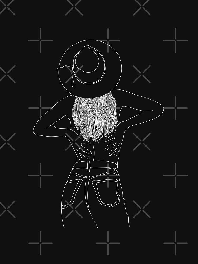 Cowgirl Minimal Line Art by minimallineart T-Shirts, Hoodie, Sweatshirt | BlankRebels.com (Image 3)
