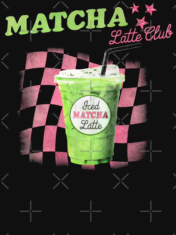 Trendy Iced Matcha Latte Club Cute Tea Lover Aesthetic by SpookshowDesign T-Shirts, Hoodie, Sweatshirt (Image 3)
