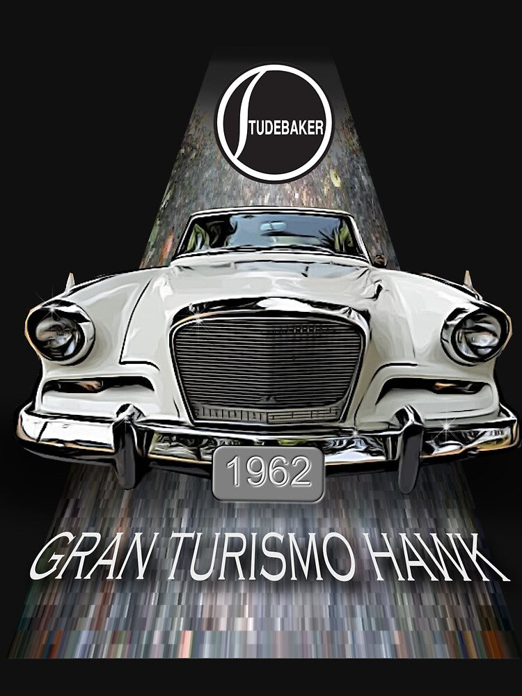 1962 Studebaker Gran Turismo Hawk by RMautoart42 T-Shirts, Hoodie, Sweatshirt | BlankRebels.com (Image 3)