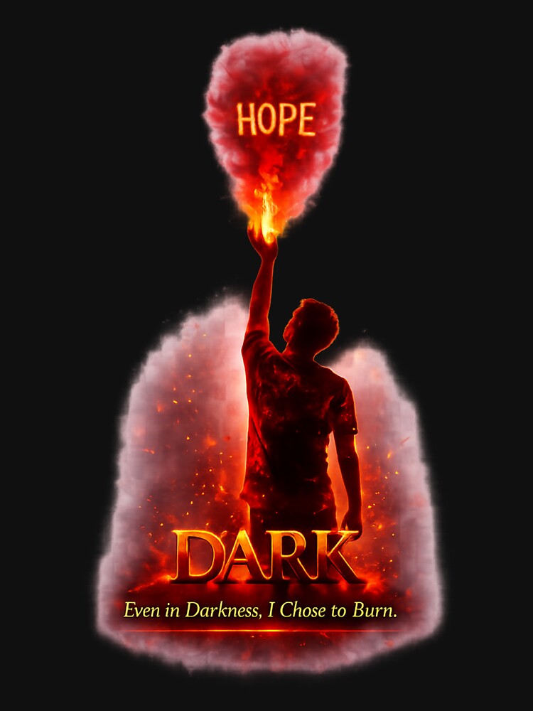 Dark Hope – Motivational Fire Aesthetic Design by Awezecotrend T-Shirts, Hoodie, Sweatshirt | BlankRebels.com (Image 3)